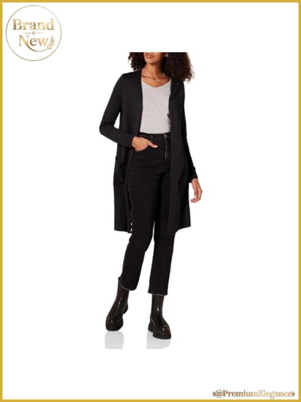 Women's Lightweight Long Cardigan Sweater - Open Front